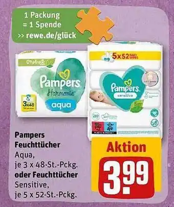 REWE Kaufpark Pampers feuchttücher oder feuchttücher Angebot