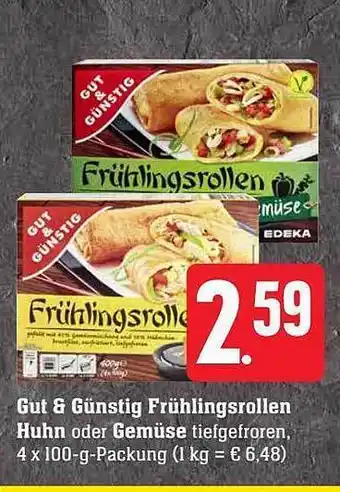 Scheck-in-Center Gut & günstig frühlingsrollen huhn oder gemüse Angebot