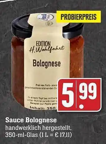 Scheck-in-Center Sauce bolognese edition h. wohlfahrt Angebot