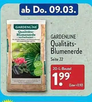 Aldi Nord Gardenline qualitäts-blumenerde Angebot