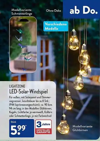 Aldi Nord Lightzone led-solar-windspiel Angebot