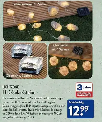 Aldi Nord Lightzone led-solar-steine Angebot