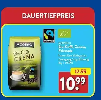 Aldi Nord Moreno bio-caffè crema, fairtrade Angebot