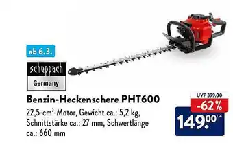 Aldi Nord Benzin-heckenschere pht600 scheppach Angebot