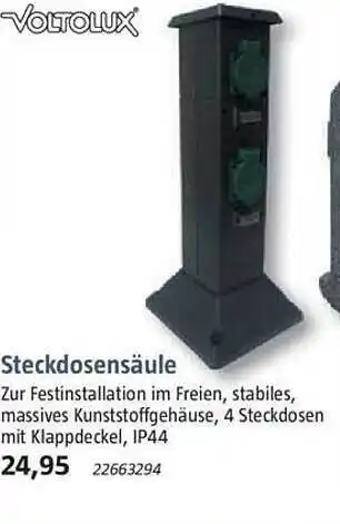 Bauhaus Steckdosensäule voltolux Angebot