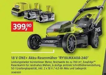 Bauhaus 18v one+ akku-rasenmäher 'ry18lmx40a-240' Angebot
