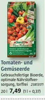 Bauhaus Tomaten- und gemüseerde Angebot