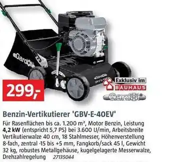 Bauhaus Benzin-vertikutierer 'gbv-e-40ev' Angebot