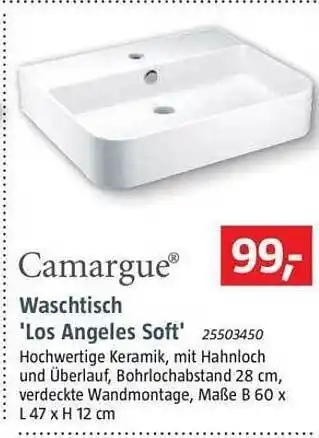 Bauhaus Camargue waschtisch 'los angeles soft' Angebot