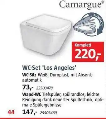 Bauhaus Wc-set 'los angeles' camargue Angebot