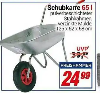 CENTERSHOP Schubkarre 65l Angebot