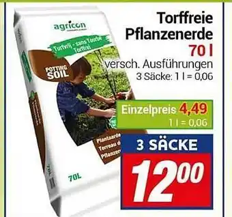 CENTERSHOP Torffreie pflanzenerde 70l Angebot