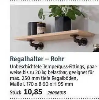 Bauhaus Regalhalter - rohr Angebot