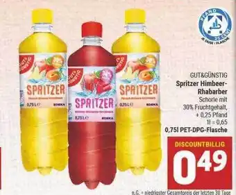 Marktkauf Gut & günstig spritzer himbeer-rhabarber Angebot