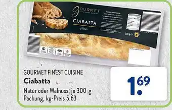 Aldi Süd Gourmet finest cuisine ciabatta Angebot