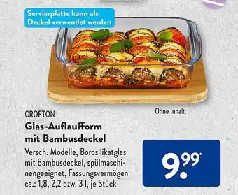 Aldi Süd Crofton glas-auflaufform mit bambusdeckel Angebot