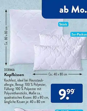 Aldi Süd Dormia kopfkissen Angebot