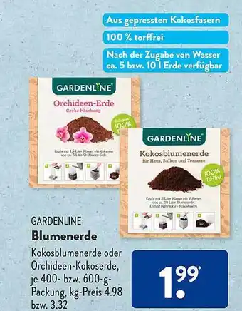 Aldi Süd Gardenline blumenerde Angebot