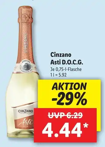 Lidl Cinzano Asti D.O.C.G. 0,75L Angebot