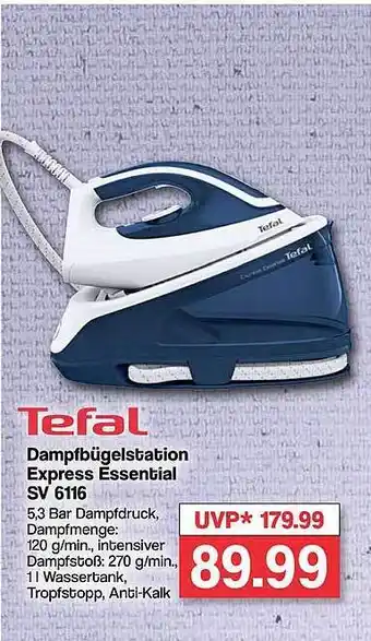 Famila Nord West Tefal dampfbügelstation express essential sv 6116 Angebot