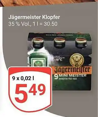 Globus Jägermeister klopfer Angebot