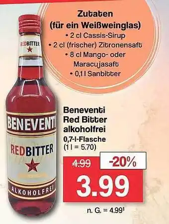 Famila Nord West Beneventi red bitter alkoholfrei Angebot