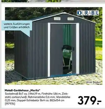 Hellweg Durabil metall-gerätehaus „moritz“ Angebot