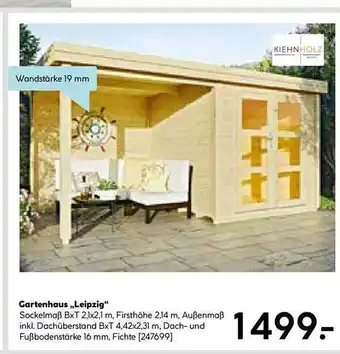 Hellweg Kiehnholz gartenhaus „leipzig“ Angebot