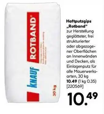 Hellweg Knauf haftputzgips „rotband“ Angebot