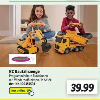 Lidl Rc baufahrzeuge jamara Angebot