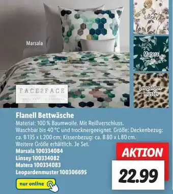 Lidl Flanell bettwäsche face2face Angebot