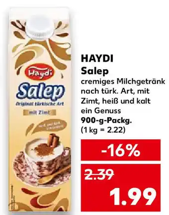 Kaufland Haydi Salep 900 g Packg. Angebot