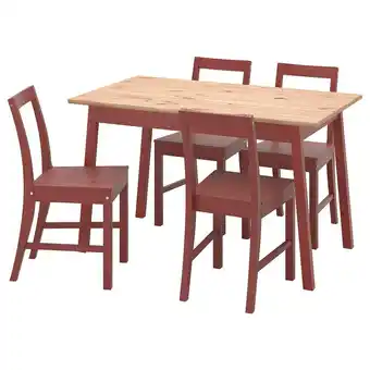 IKEA Pinntorp / pinntorp tisch und 4 stühle hellbraun lasiert rot las./rot las. Angebot