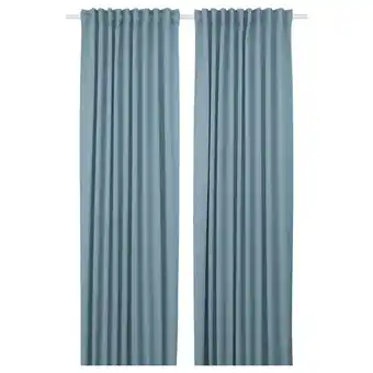 IKEA Majgull 2 gardinenschals (verdunk.) graublau 145x300 cm Angebot