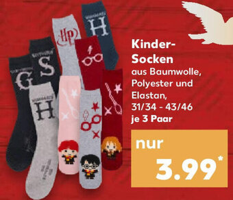 Kaufland Harry Potter Kinder Socken 3 Paar Angebot