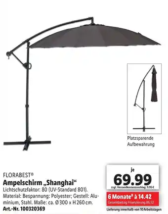 Lidl Florabest Ampelschirm ,,Shanghai" Angebot