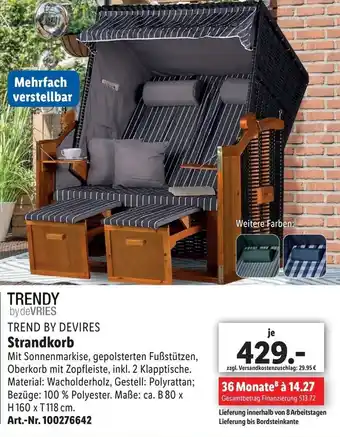 Lidl Trend by Devires Strandkorb Angebot