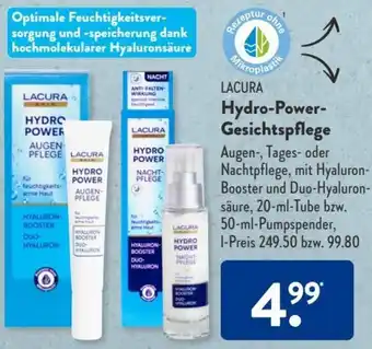 Aldi Süd Lacura Hydro Power Gesichtspflege Angebot