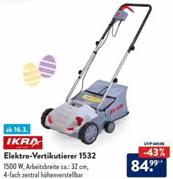 Aldi Süd Ikra Elektro Vertikutierer 1532 Angebot