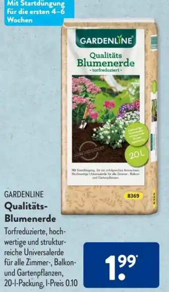 Aldi Süd Gardenline Qualitäts Blumenerde 20 L Packung Angebot