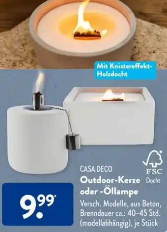 Aldi Süd Casa Deco Outdoor Kerze oder Öllampe Angebot