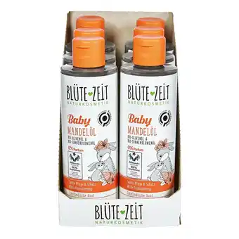 Netto Marken-Discount Blüte-zeit baby mandelöl mit bio-olivenöl & bio-sonnenblumenöl 200 ml, 6er pack Angebot