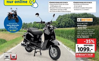 Lidl Nova Motors Motorroller ,,Retro Star" Angebot