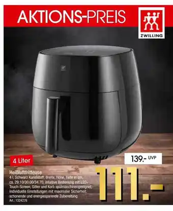 Zurbrüggen Zwilling heißluftfritteuse Angebot