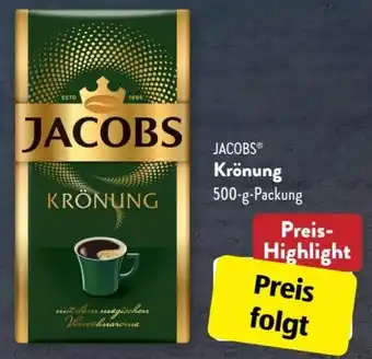 Aldi Süd Jacobs Krönung 500 g Packung Angebot