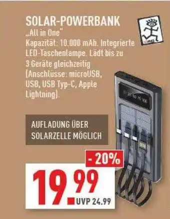 Marktkauf Solar-powerbank „all in one“ Angebot