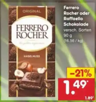 Netto Marken-Discount Ferrero rocher oder raffaello schokolade Angebot