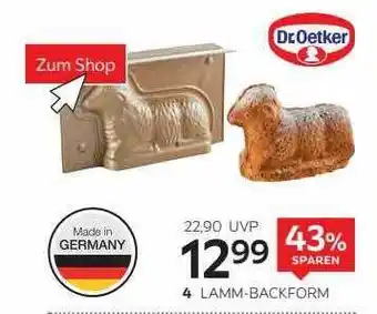 XXXLutz Dr. oetker lamm-backform Angebot