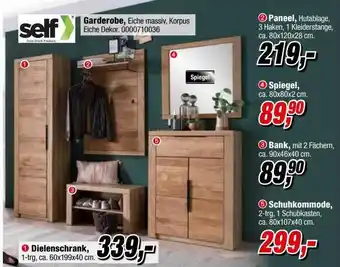 Opti Wohnwelt Garderobe, dielenschrank, schuhkomode, bank, spiegel, paneel Angebot