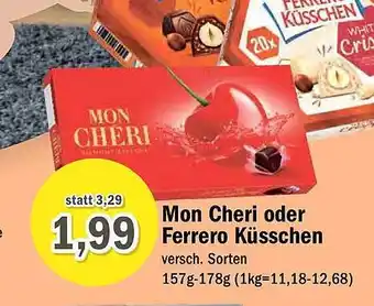 Aktiv Irma Mon cheri oder ferrero küsschen Angebot